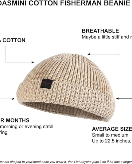 Fisherman Beanie Hats for Men Women,Knit Trawler Skull Cap,Watch Cap,Spring Fall Winter Warm Short Hats