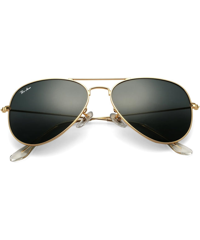 Pro Acme Classic Aviator Sunglasses for Women & Men Glass Lens Metal Frame UV400 Driver Sunglasses