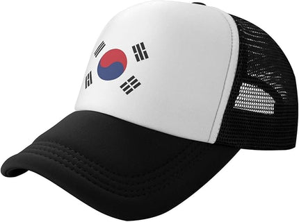 Cute Flag Baseball Cap for Men Women Mesh Trucker Hat Adjustable Patriotic Snapback Baseball Hat for Sports Running