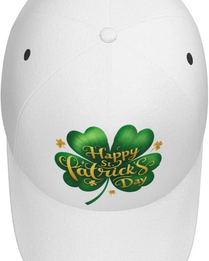St. Patrick's Day Lucky Shamrock Hat Adjustable Irish Green Clover Baseball Cap Trucker Hat for Men Women