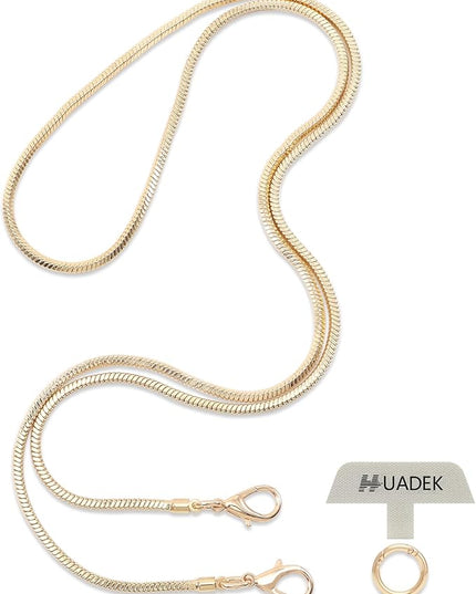 Snake Chain Phone Strap Universal phone lanyard phone strap connector (Snake-Chain（Light gold） F5)