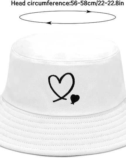XYIYI Fashion Embroidery Bucket Hat Cotton Beach Fisherman Hats for Women Girls