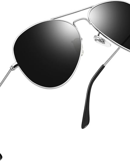Joopin Polarized Metal Aviation Sunglasses Men, Classic Military Sun Glasses Women, Rectangle Shades UV400 Protection Costume