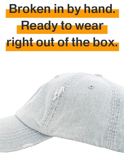 KBETHOS Vintage Washed Distressed Cotton Dad Hat Baseball Cap Adjustable Polo Trucker Unisex Style Headwear