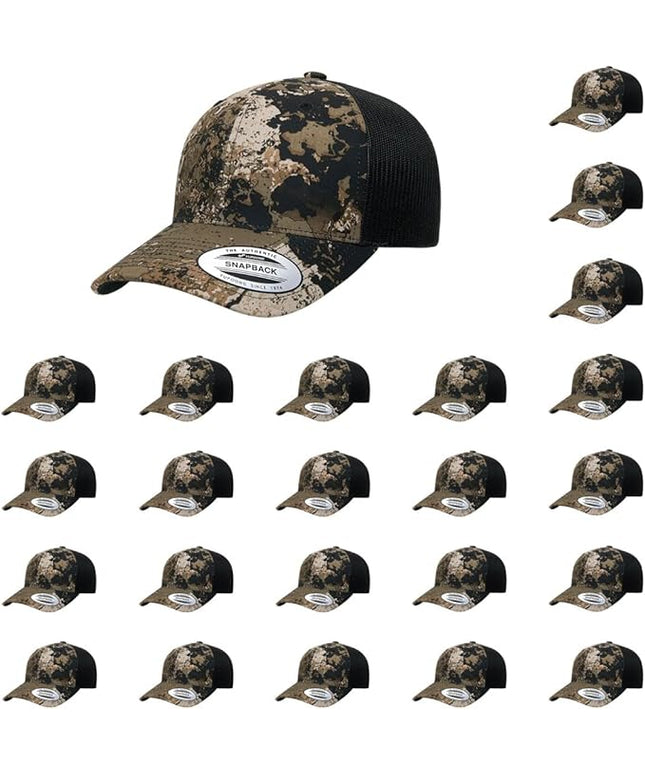 Yupoong Classic Premium Mesh 6 Panel Retro Trucker Cap | Mid Profile Snapback | OSFA | Bulk Pack Available