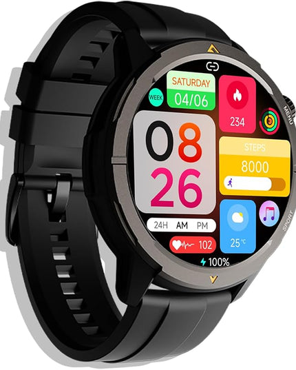 AGM Legion Rugged Smart Watch for Men, 5ATM Waterproof, Shockproof & Drop-proof, 100+ Sports Modes, Bluetooth Calling, Compass, Barometer & Altimeter, 1.43" AMOLED Display, Heart Rate & Sleep Tracking