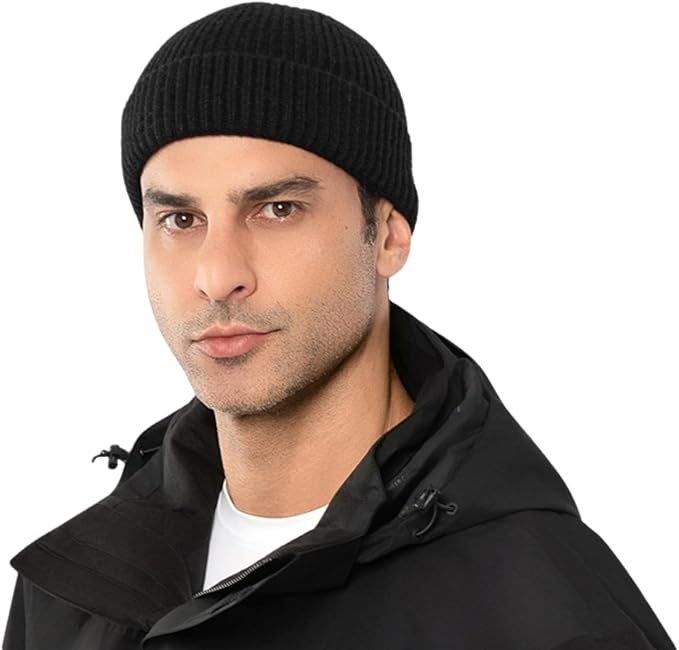 Stylish Wool Knit Short Cuff Fisherman Beanie for Men and Women Unisex Warm Winter Hat
