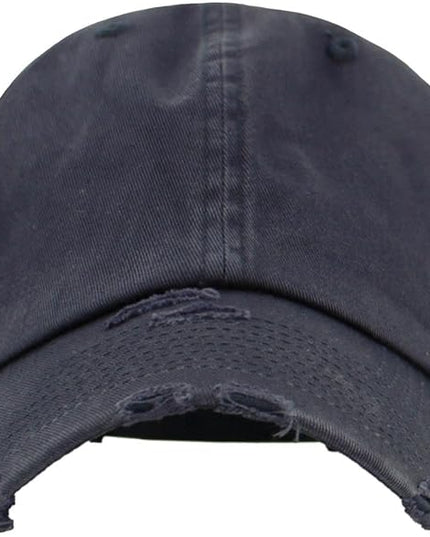 KBETHOS Vintage Washed Distressed Cotton Dad Hat Baseball Cap Adjustable Polo Trucker Unisex Style Headwear