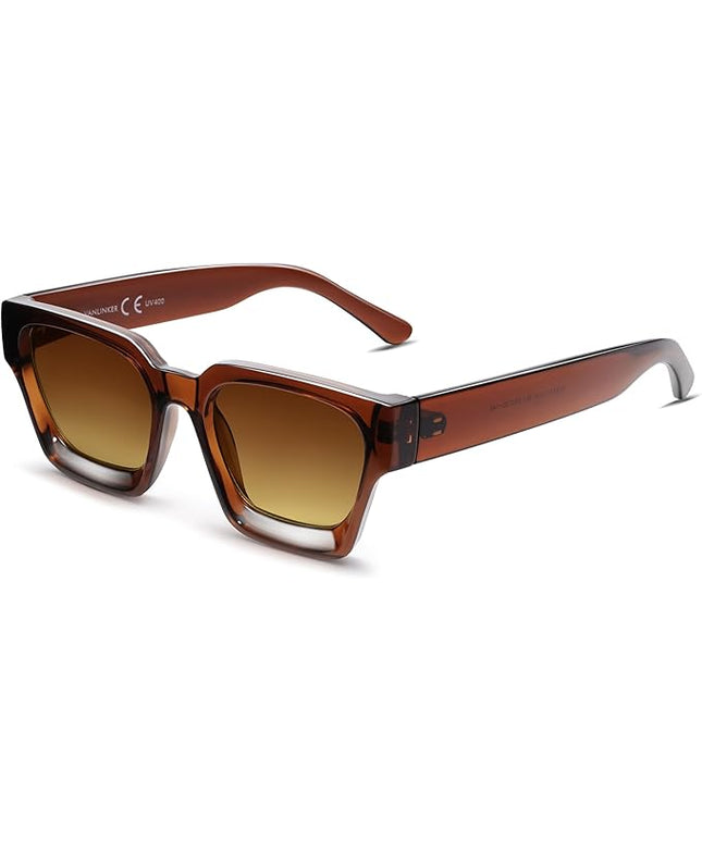 VANLINKER Thick Square Sunglasses for Men Women Retro Chunky Rectangle Shades UV400 Protection VL9731