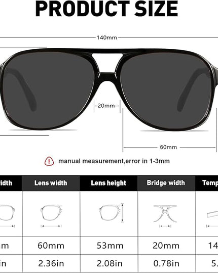 YDAOWKN Retro Aviator Sunglasses for Women Mens Large Frame Classic Vintage 70s Sun Glasses Aviators