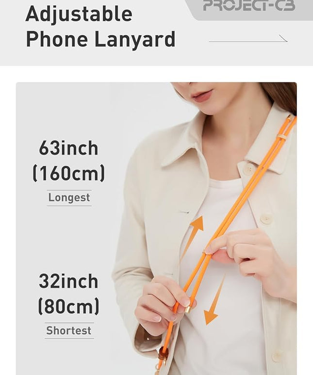 project-cb Cell Phone Lanyard 1,Phone Tether Tab 2,Phone Crossbody Strap,Lanyards for Around the Neck,Adjustable Phone Strap(Titanblue-S)