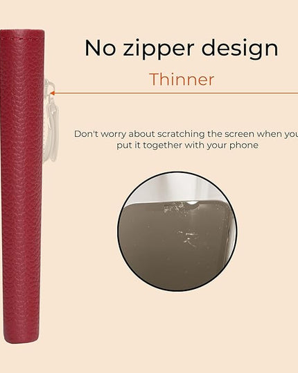 Bveyzi Ultra Slim Small RFID Wallet for Women, Leather Tiny Thin Bifold Pocket Ladies Wallet
