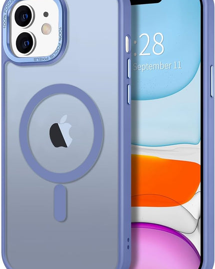 Hython Case for iPhone 11 Case Magnetic Translucent Matte Phone Cases 6.1" [Compatible with MagSafe] Thin Slim Fit Shockproof Bumper Hard Protective Cover for Women Men Girls, Light Blue