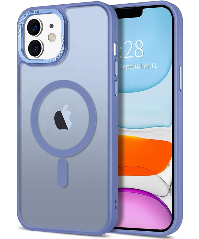 Hython Case for iPhone 11 Case Magnetic Translucent Matte Phone Cases 6.1" [Compatible with MagSafe] Thin Slim Fit Shockproof Bumper Hard Protective Cover for Women Men Girls, Light Blue