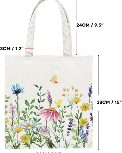 Horaldaily Canvas Tote Bag,Reusable Shoulder Tote Bag for Women Lady Casual Vacation, Shopping, Work, Gym