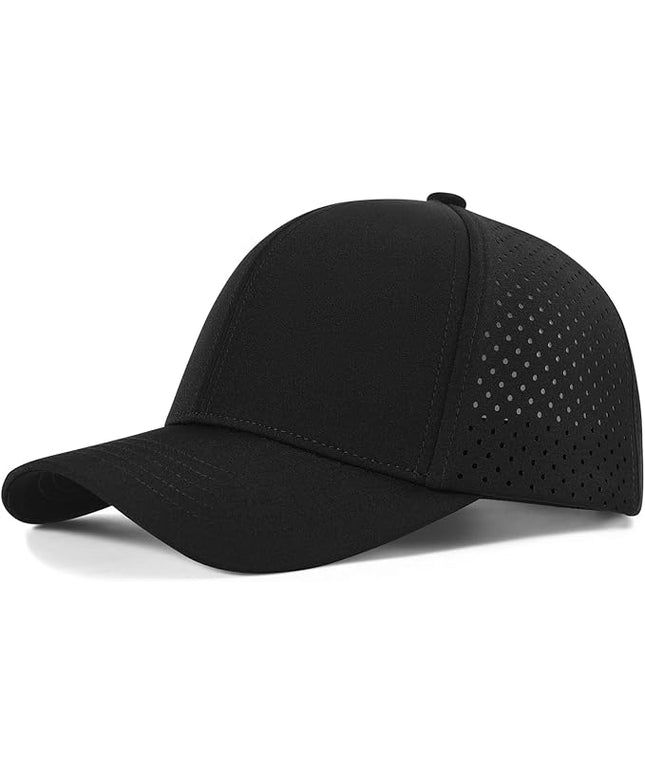 VOBOOM Men Quick Dry Baseball Cap Laser Cut Mesh Ball Curved Brim Snapback Hat