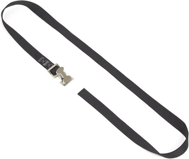 PowerTye 1in x 4ft Utility Lashing Strap - Made in USA - 150 lb. Working Load Limit / 450 lb. Breaking Strength - Black (4-Pack)