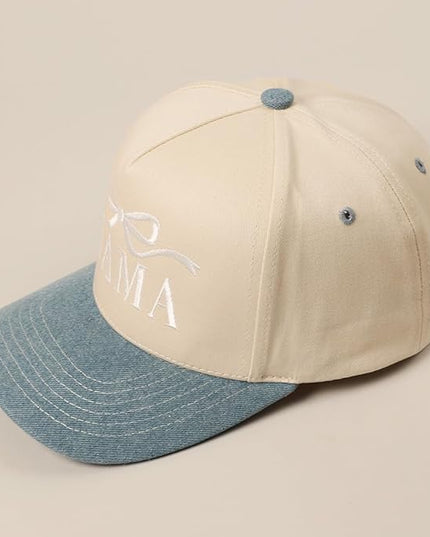 MIRMARU Two-Tone Vintage Canvas Trucker Hats for Men & Women, Adjustable Size Baseball Caps with Trendy Embroidered Design