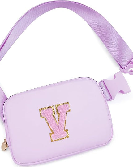 Uygafly Birthday Gifts for 4 5 6 7 8 9 10 11 12 13 Year Old Girls,Graduation Gifts for Teens Kids Daughter Sister Her,Fanny Pack Crossbody Bag Belt Bag Cute Trendy Stuff | Lavender,V