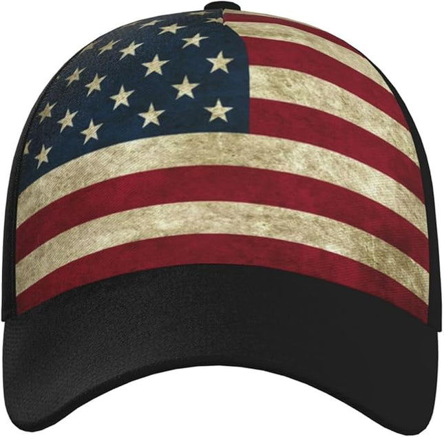 Cute Flag Baseball Cap Hats for Women Men Trucker Hat Patriotic Adjustable Snapback Ball Cap Hat