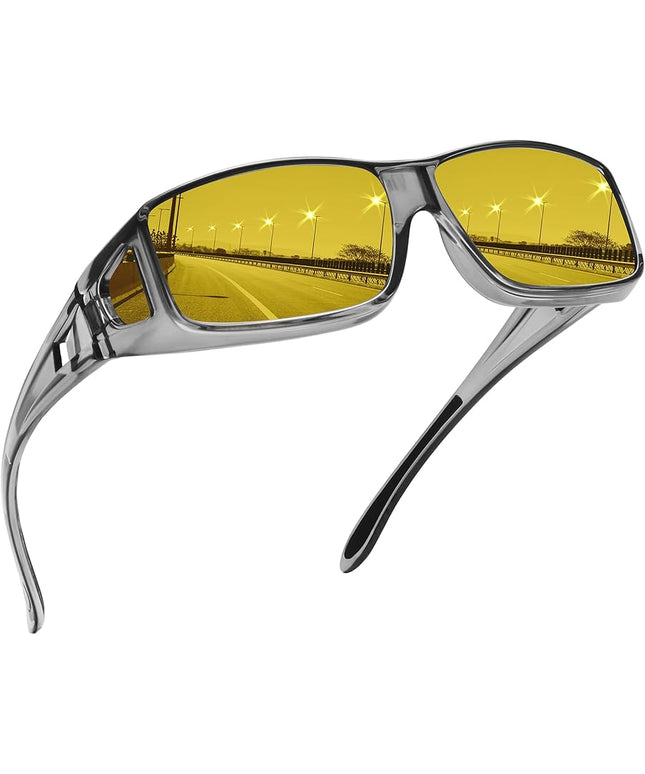 MEETSUN Fit Over Glasses Sunglasses for Men Women,Wrap Around Sunglasses Polarized UV400 Protection