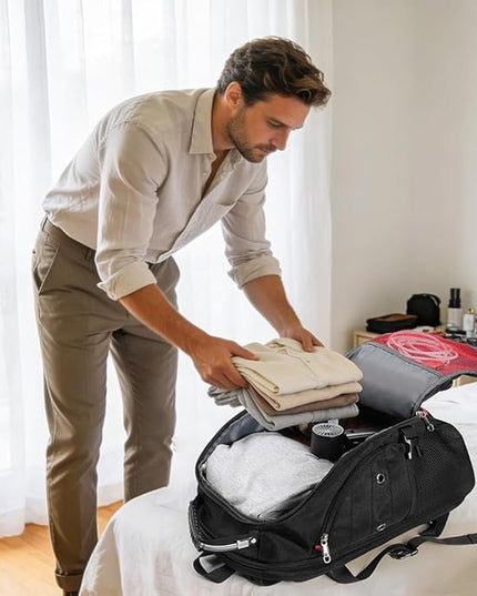 star cloud 17 Inch Travel Laptop Backpack,Business Tech Backpack with USB & Type-C Charging Port,180°TSA Friendly Travel College Work Backpack with Multiple Organizer Pockets for Men