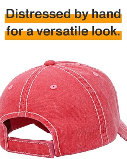 KBETHOS Vintage Washed Distressed Cotton Dad Hat Baseball Cap Adjustable Polo Trucker Unisex Style Headwear