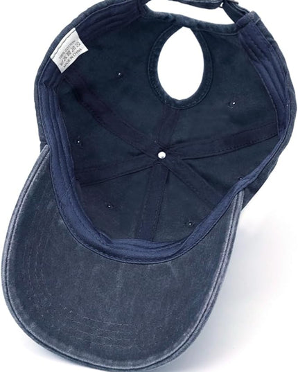 YeeHeen Ponytail Baseball Cap for Women High Messy Bun Caps Washed Cotton Hats