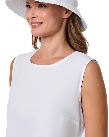 Women's Bucket Hat - UPF 50 Sun Protection - Packable & Travel Friendly - Marina in White (One Size)