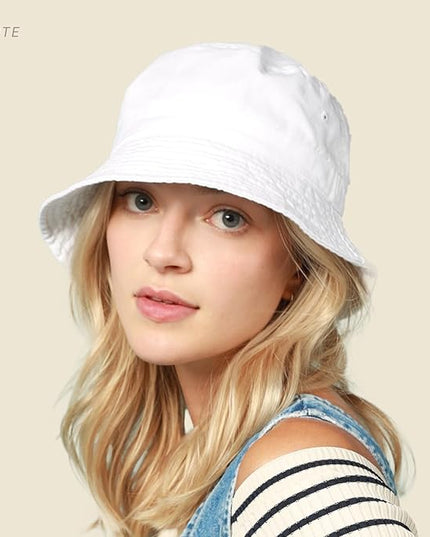 Hot Summer Bucket Hat - Trendy Cotton Sun Hat for Beach, Golf, Fishing - Fun Outdoor Vacation Boonie for Men and Women