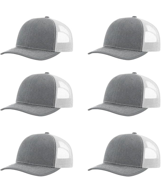 Richardson 112 Classic Six-Panel Adjustable Snapback Trucker Cap | Bulk Packs Available
