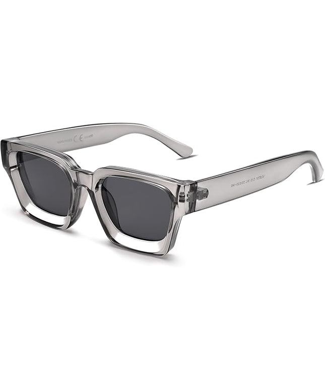 VANLINKER Thick Square Sunglasses for Men Women Retro Chunky Rectangle Shades UV400 Protection VL9731