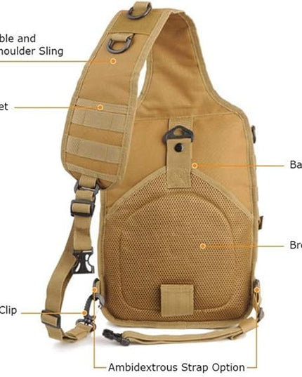 HAOMUK Tactical Sling Bag Pack Military Rover Shoulder Sling Backpack EDC Molle Assault Range Bag