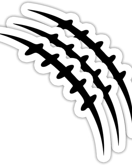 (3PCS) Football Seam Sticker, Sport Stickers - Waterproof Vinyl Decal for Laptop, Water Bottle, Tumbler, Scrapbook, Helmet, Gift for Football Lovers, Football Team Size 3" x 2.5 "