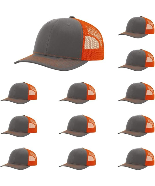 Richardson 112 Classic Six-Panel Adjustable Snapback Trucker Cap | Bulk Packs Available
