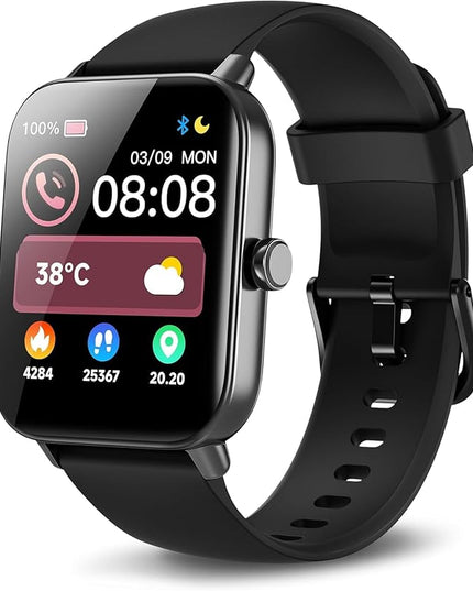 Smart Watches for Men Women, Alexa Built-in, 1.8" Smartwatch with Heart Rate/SpO2/Sleep/Stress, IP68 Waterproof Fitness Tracker with Bluetooth Call (Answer/Make), 101+ Sports Modes, for Android iPhone