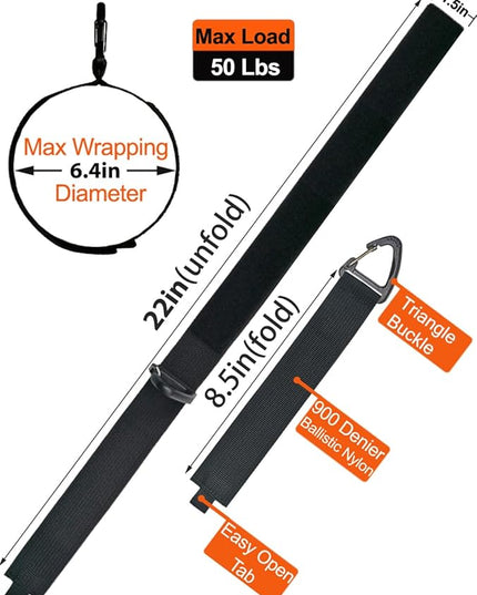 Extension Cord Holder Organizer(4 Pack XL), Hose Hanger for Garage Organization and Storage, 16-Inch Heavy Duty Storage Straps, Garage Gadgets for Men