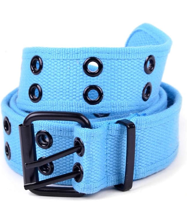Boxed Gifts Parquet Casual Canvas Belt - Double Hole, Double Grommets for Men & Women