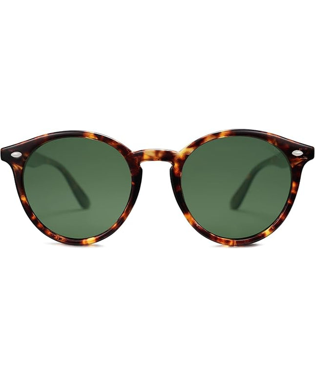 SOJOS Retro Round Polarized Sunglasses for Women Men Classic Vintage Sunnies SJ2069