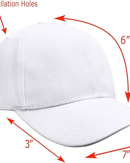 Falari Wholesale Bulk Lot 12-Pack Baseball Cap Adjustable Size Plain Blank Solid Color