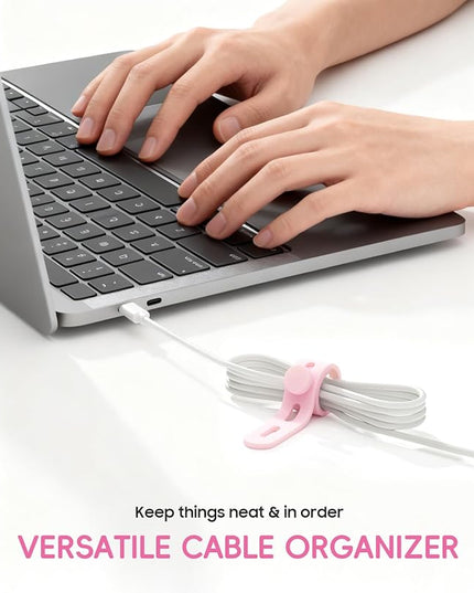 25Pack Silicone Cable Ties,Reusable Cord Organizer for Bundling Electrical Cords,Adjustable Data Cable Organizer Ties,High Elasticity Cable Straps for Home/Office/School/Travel(5 Colors)