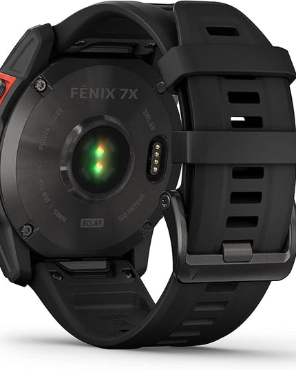 Garmin Fenix 7X Solar Multisport GPS Watch, Slate Grey with Black Band (Renewed)