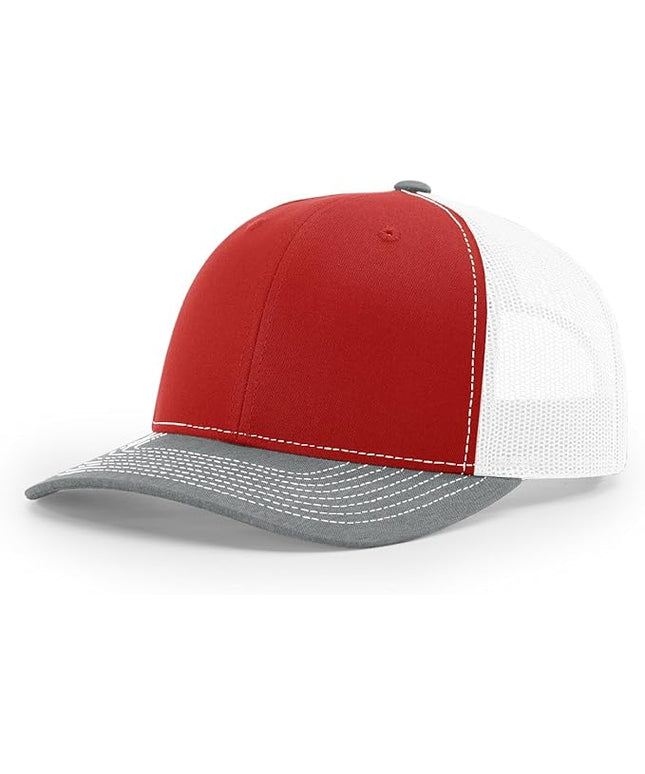 Richardson 112 Trucker Hat - Premium Adjustable Snapback Hat - Structured Six Panel Richardson Blank Caps