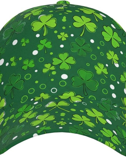 St. Patrick's Day Baseball Cap, Irish Green Clover Trucker Hat for Men Women, Fashion Adjustable Sun Visor Dad Hat