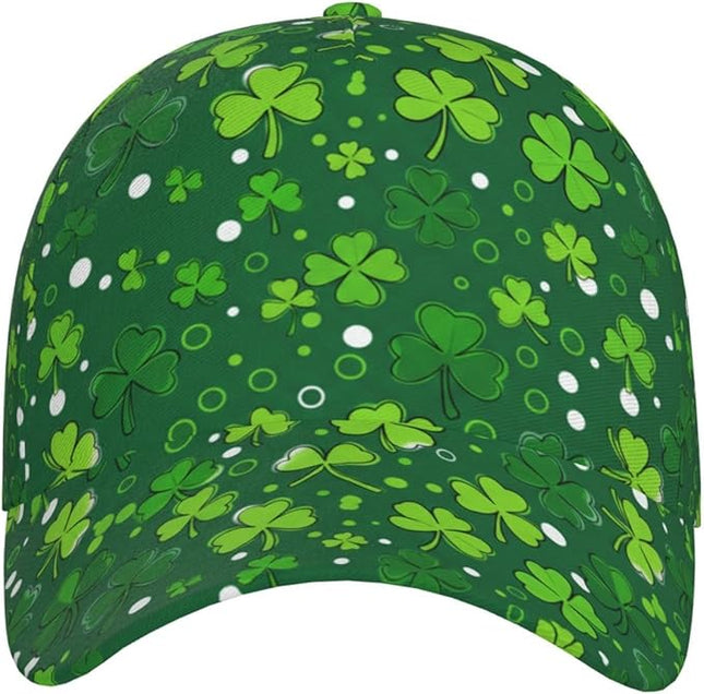 St. Patrick's Day Baseball Cap, Irish Green Clover Trucker Hat for Men Women, Fashion Adjustable Sun Visor Dad Hat