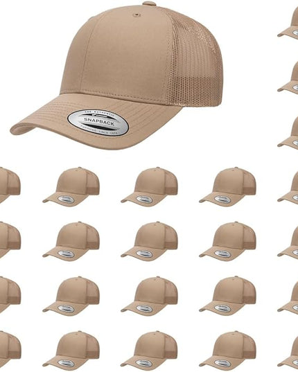 Yupoong Classic Premium Mesh 6 Panel Retro Trucker Cap | Mid Profile Snapback | OSFA | Bulk Pack Available