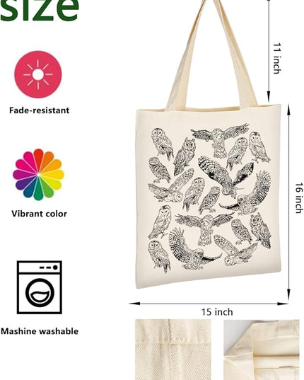 AUSVKAI Canvas Tote Bag Aesthetic for Women, Cute Reusable Cloth Cotton Bags for Shopping Beach Grocery
