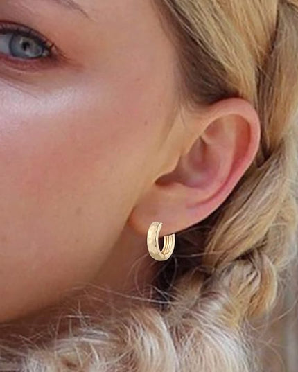 9 Pairs Gold Chunky Hoop Earrings Set for Women, 14K Gold Plated Twisted Huggie Hoop Earring Hypoallergenic, Lightweight Thick Open Hoops Earrings Jewelry Gifts.