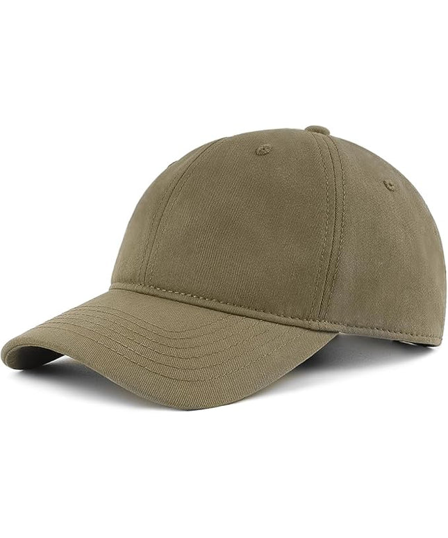 Zylioo XL XXL Oversize Baseball Cap, 100% Cotton Adjustable Dad Hat for Big Heads 23.5"-25.5", Soft Crown Large Size Cap