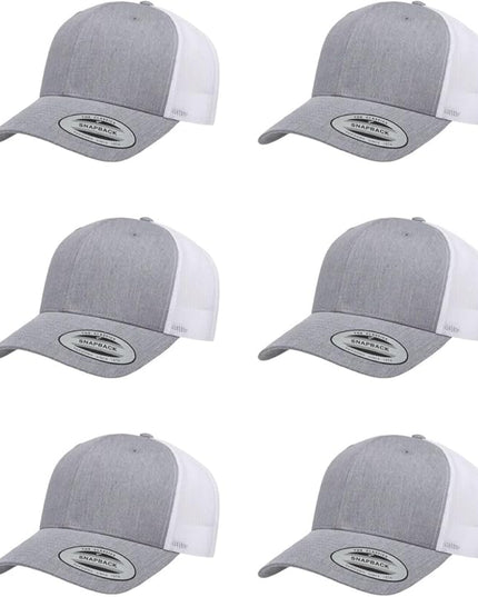 Yupoong Classic Premium Mesh 6 Panel Retro Trucker Cap | Mid Profile Snapback | OSFA | Bulk Pack Available
